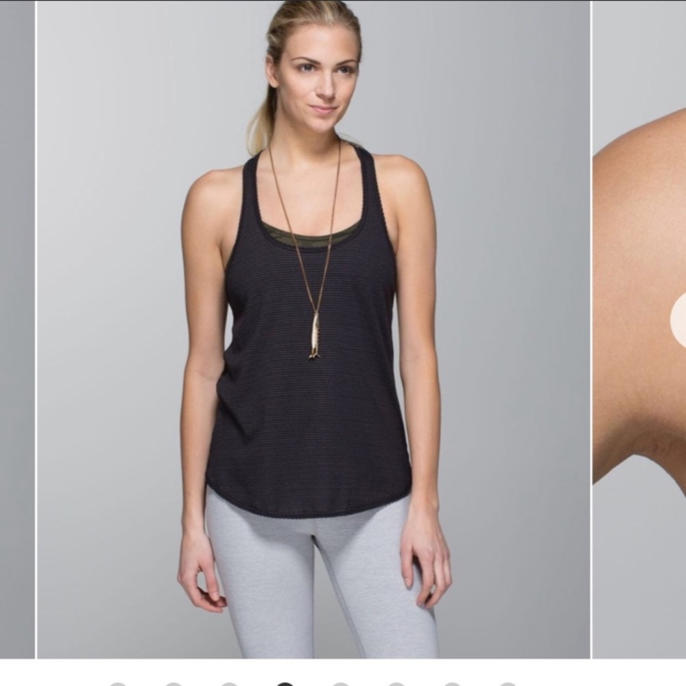 Lululemon 105 Singlet Black Tank Top